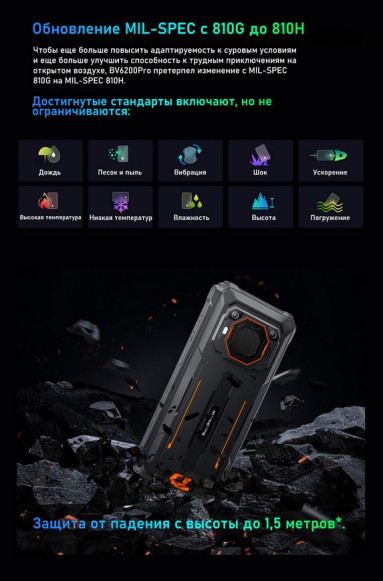 Смартфон Blackview BV6200 Pro 4/128Gb Black